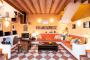 The living space has a Moroccan feel to it
